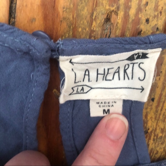 LA Hearts dusty blue baby doll Tank top - Picture 2 of 4